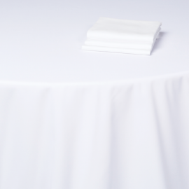 Nappe blanche coton Ø 315 cm