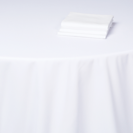 Nappe blanche coton Ø 315 cm