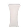Housse carrée blanche pour mange-debout Acier